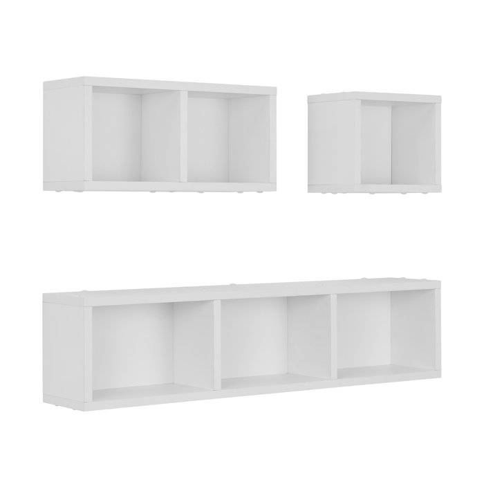 Wade Logan® Bayala 3 Piece Cube Wall Shelf Set & Reviews Wayfair